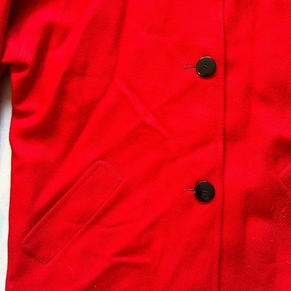 Pendleton Vintage Women's Dress Coat, 70's; 100% Virgin Wool, Red; Size 12 - Picture 3 of 6